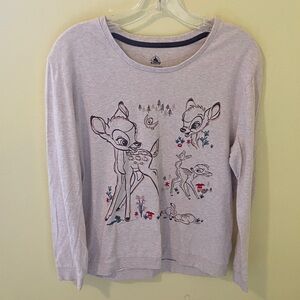 Disney Embroidered Bambi Long Sleeved Tee